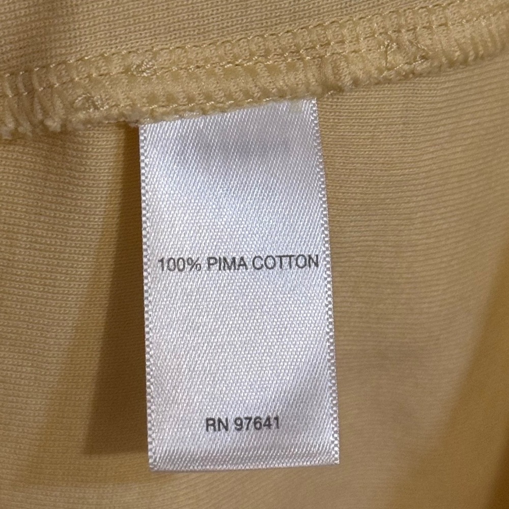 J Jill Perfect 100% Pima Cotton High-Low Long Sleeve Tee Butter Yellow Size M - Picture 5 of 6